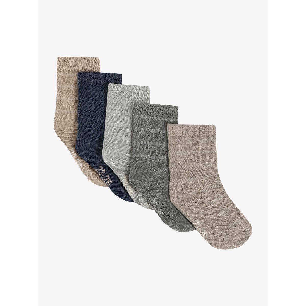 Minymo Socks w. Knit (5-pack) blue nights (793) 23\26 6633-793-23\26