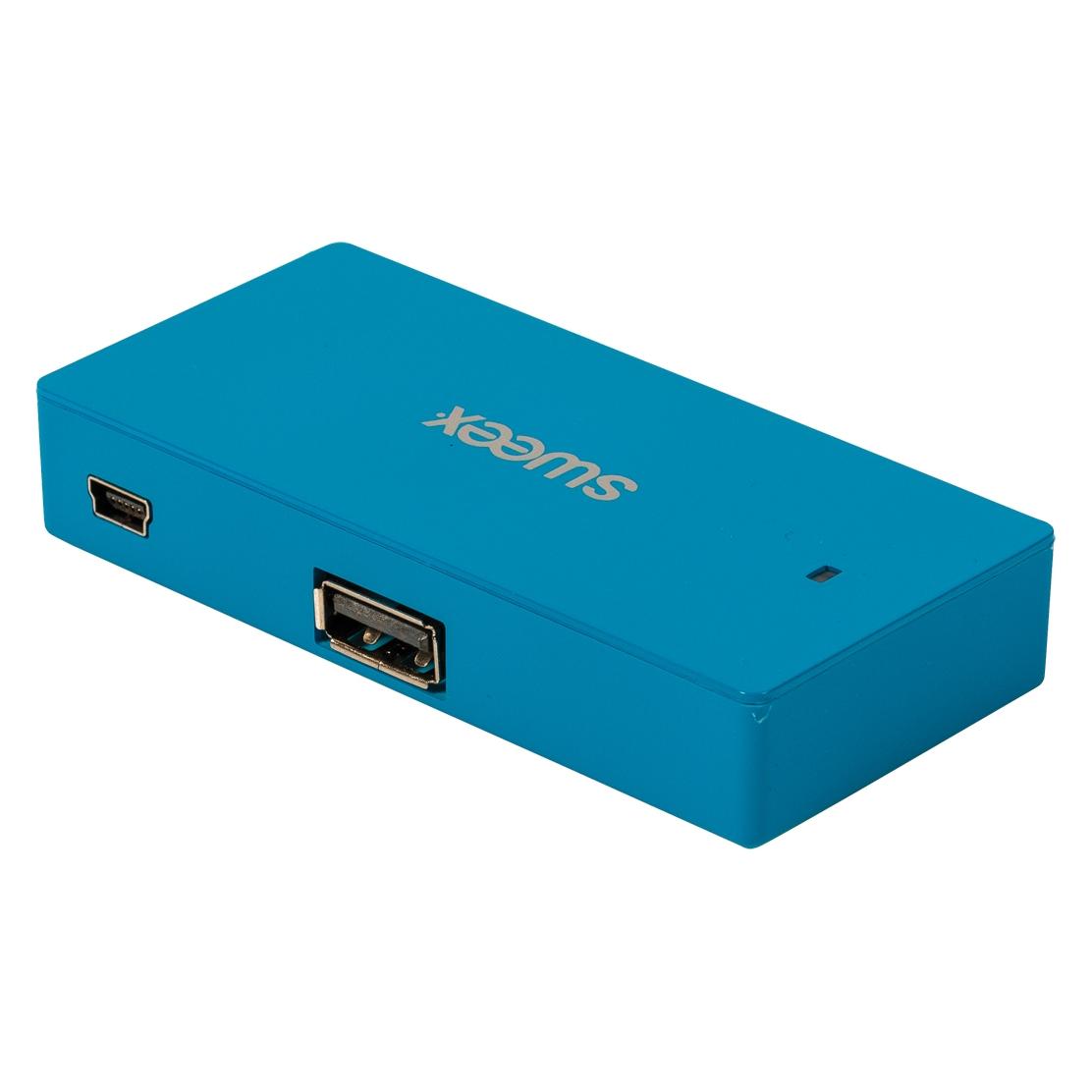 Sweex Curaçao modrá / USB rozbočovač / 4 porty / NPUS0480-07 (4 Ports) (NPUS0480-07)