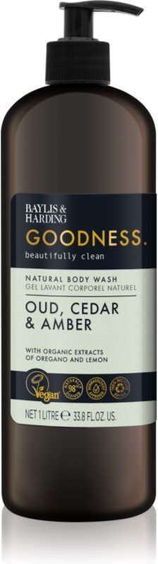 Baylis & Harding Goodness Oud, Cedar & Amber Brusegel 1000 ml