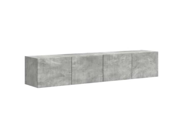 TV-Möbel zur Wandmontage, praktisch, modern, mit Regalen, 60 x 31 x 29,5 cm, Holz, Beton, 02_0054906, 2 Stück