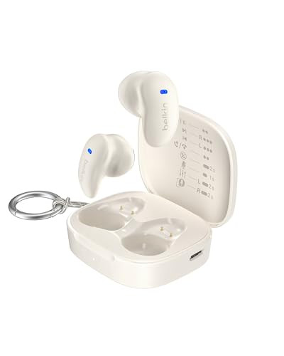 Belkin SoundForm Anywhere True Wireless In-Ear oordopjes, Beige/Crème