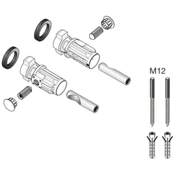 LAUFEN Kartell Boden-Befestigungsset H8928360000001 M 12, für freistehenden Waschtisch