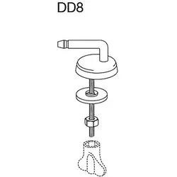 Pressalit Universalscharnier DD8999 Montage von unten, für WC-Sitz Pressalit Code, Standard