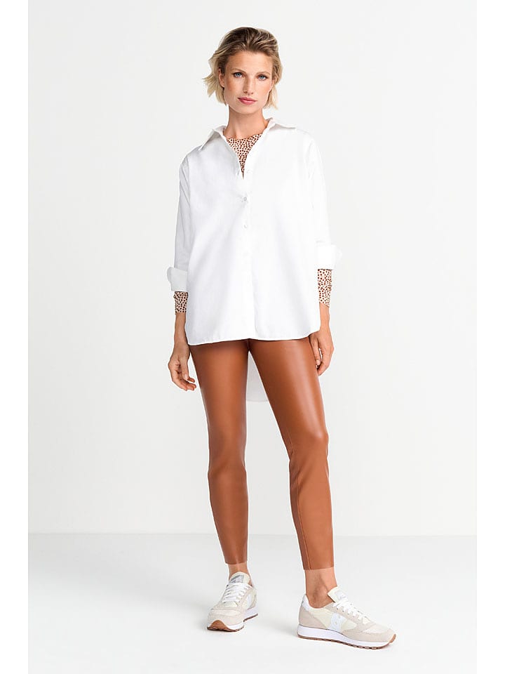 Rich & Royal Kunstlederhose in Camel - 38