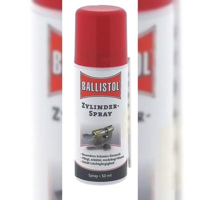 Ballistol Zylinderspray 50ml Farblos - Hochleistungs-Spezialöl für Zylinder Schließzylinder mit Schmierkeramik Pflege Schutz vor Korrosion und