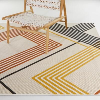 Balta Rugs Mandel Modern Stripe Indoor/Outdoor Area Rug