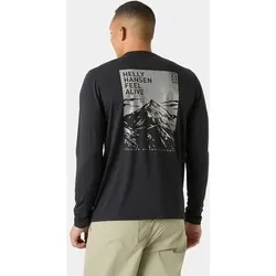 HELLY HANSEN Bergsport / Wandern T-Shirts / Tanks T-Shirts/Tanks lg.Arm He/Uni SKOG GRAPHIC LS TEE, Größe XXL in Schwarz Schwarz