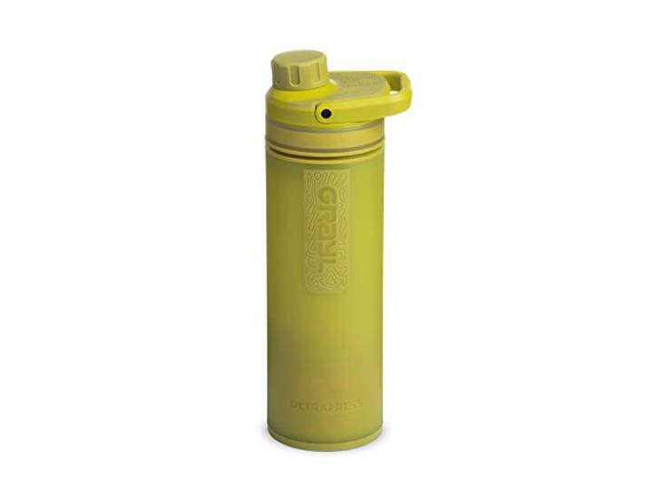 GRAYL UltraPress Wasserfilter & Filterflasche für Wandern, Rucksackreisen und Reisen (Forager Moss)