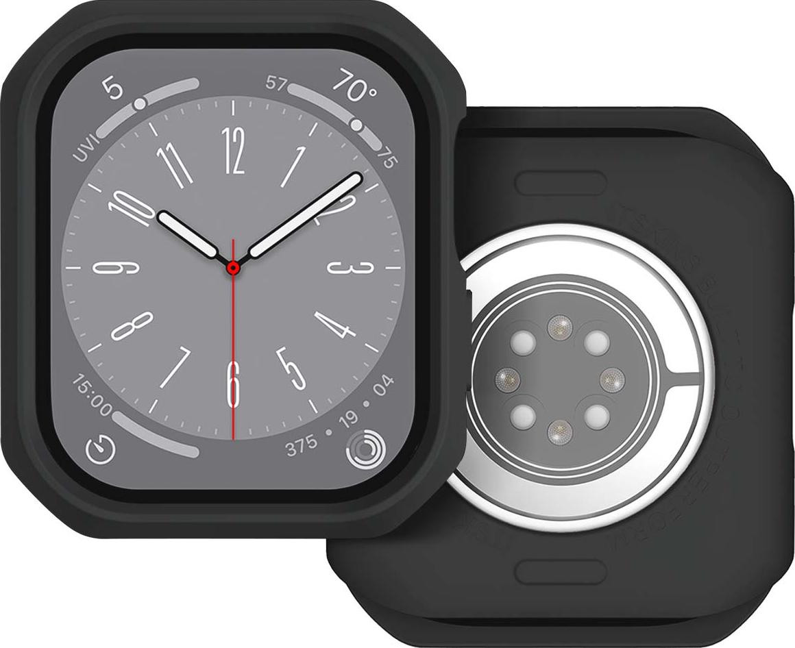 Itskins behuizing voor Apple Watch 38–40 mm, versterkte hybride behuizing, zwart