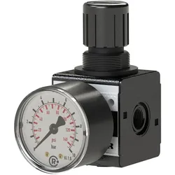 Riegler, Zubehör Druckluftwerkzeug, Druckregler durchg. Druckvers. »multifix«, BG 3, G 1/2, 0,2-6 bar
