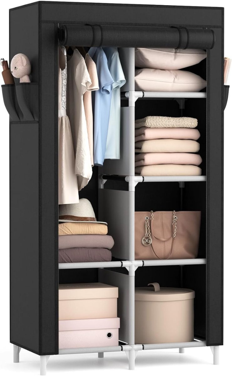 VH Supplies Dressingkast voor de slaapkamer - Zwart