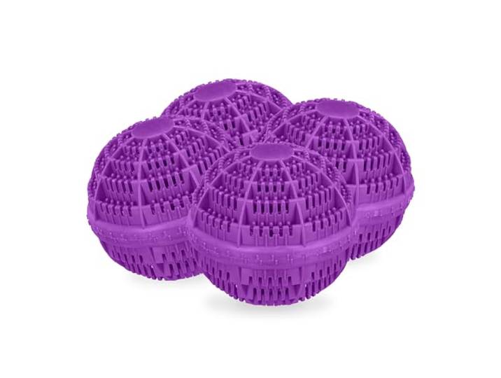 Relaxdays Boule de Lavage\, lot 4\, pour Machine à Laver\, protège l’Environnement et la Peau\, sans lessive\, Violette