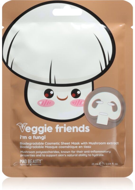 Mad Beauty Veggie Friends Mushroom sheet mask with soothing effect 25 ml