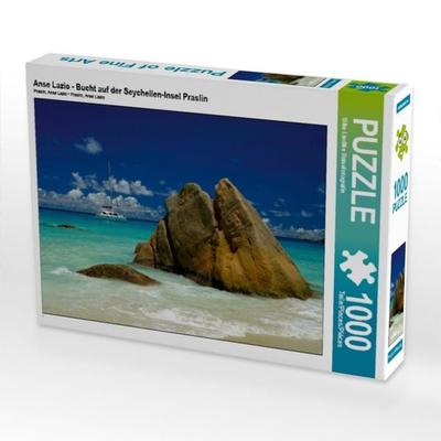 CALVENDO Puzzle Anse Lazio - Bucht auf der Seychellen-Insel Praslin | 1000 Teile Lege-Größe 64x48cm Foto-Puzzle für glückliche Stunden