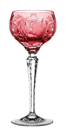 Nachtmann Spiegelau Wijnglas met geslepen decoratie, kristalglas, 230 ml, druif, goudrobijn, rood
