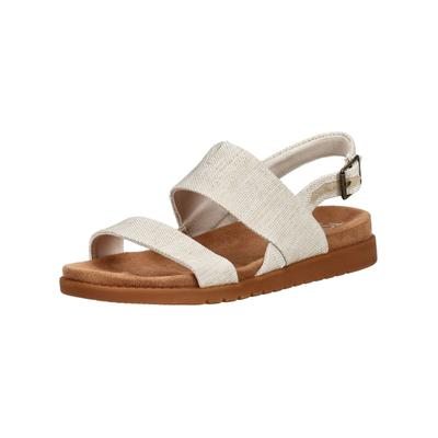 Riemchensandale TOMS "TOMS Sandalen Textil", Damen, Gr. 37,5, natural, Textil, Schuhe Riemchensandale