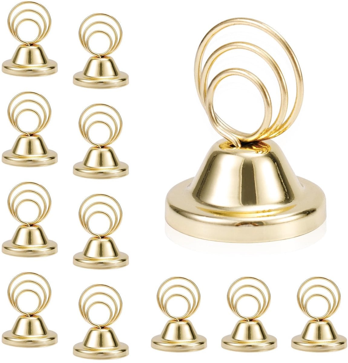 Dailygoods Tafelnummerhouders 12 stuks - Metaal - Foto en kaarthouders - 4 x 3,1 cm