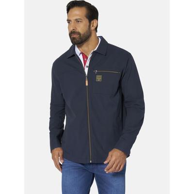 Outdoorhemd JAN VANDERSTORM "Outdoorhemd ELBJERG", Herren, Gr. 4XL, weit, blau (dunkelblau), Obermaterial: 100% Baumwolle CO., Hemden