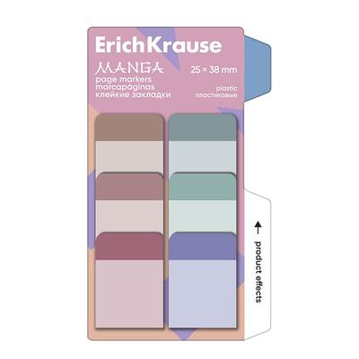 60 Seitenmarker 25mm Manga Plastik beschriftbar wiederablösbar selbstklebend langlebig Haftstreifen Haftmarker Pagemarker Sticky Tabs Books Pastell