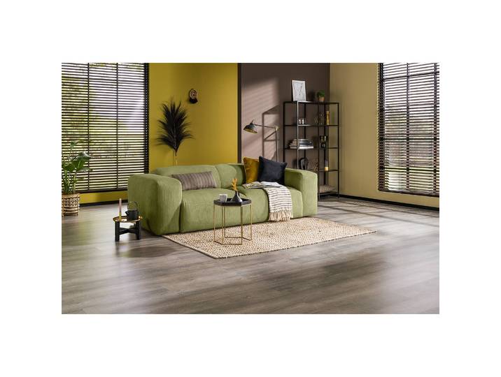 3-Sitzer Sofa Grün Cordstoff Licia 248 x 75 x 104cm Modern
