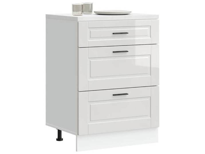 Spring Sale®Meuble bas de cuisine JMS - Meuble bas/Étagère de cuisine - « Porto » - Bois d'ingénierie blanc brillant 46412513499