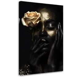 LEINWANDBILD Frau Gold Glamour 80x120cm
