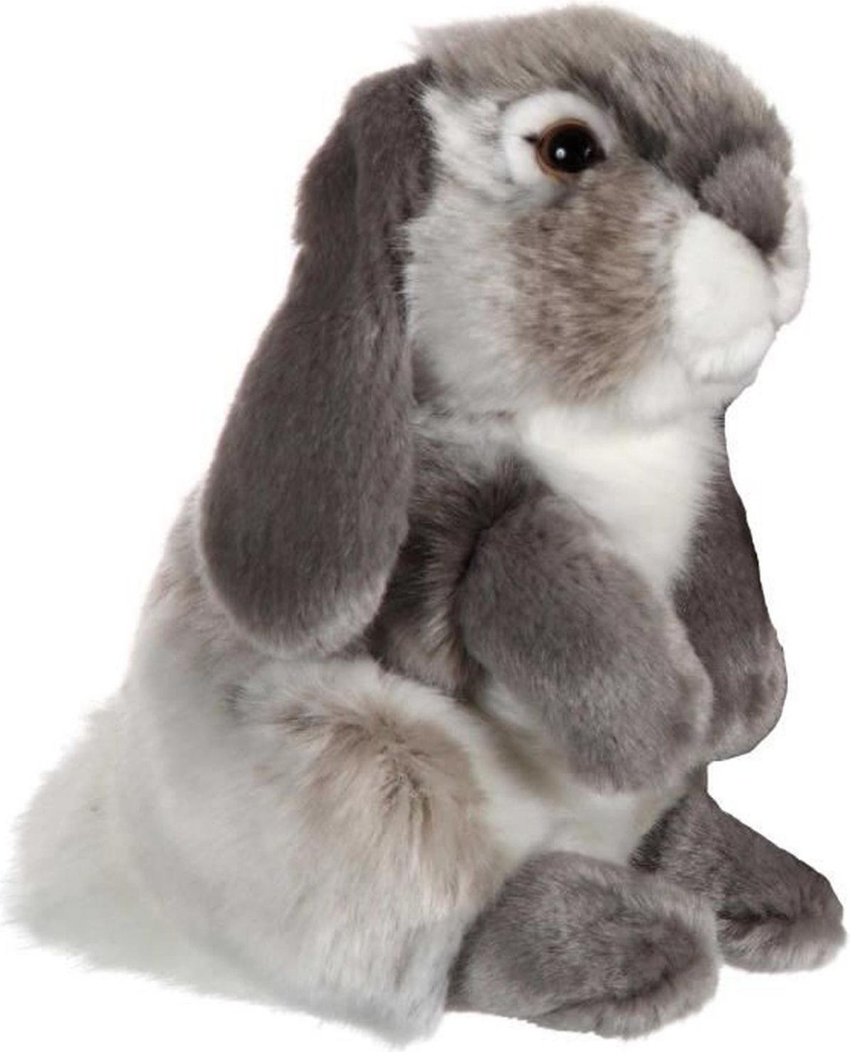 Gipsy Toys Knuffel Konijn Lop-eared Rabbit - Grijs - 18 cm