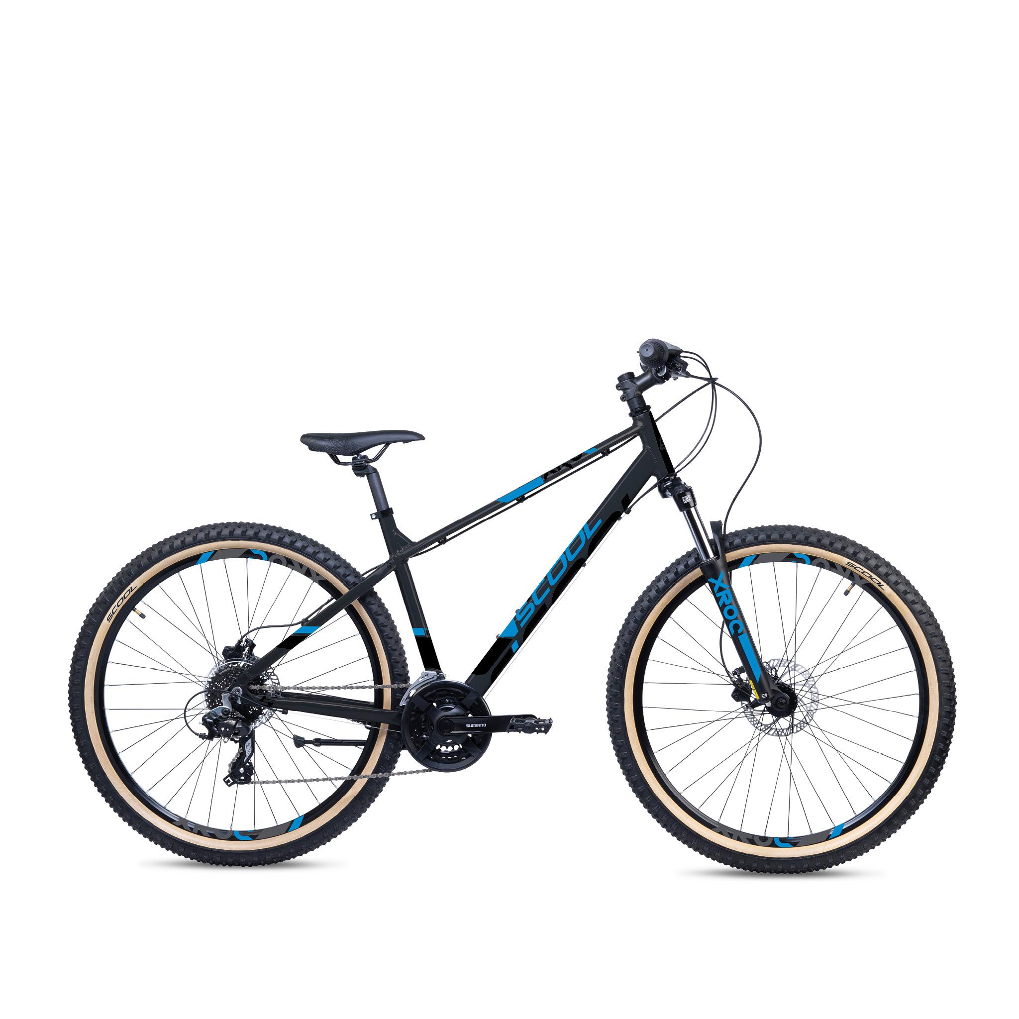 S'COOL Xroc plus 27,5 Zoll 24-Gang Altus RH45 - Black/Blue | Kinderfahrrad | Jugendfahrrad | 27,5 Zoll | Mountainbike | 24 Gang | Rahmenhöhe 45
