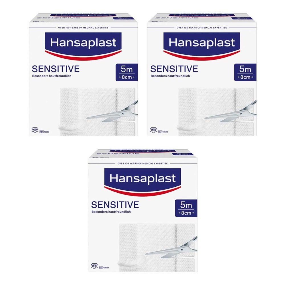 Beiersdorf AG Hansaplast Sensitive Pflaster 8 cm x 5 m Rolle 08104846