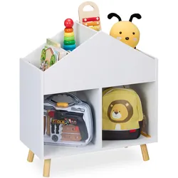 Relaxdays, Kinderregal, Kinderregal Hausform (60 x 30 x 64.50 cm)