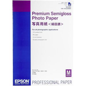 Epson Fotopapier C13S042093 Premium Semigloss, für Inkjet, A2, 251 g/m², seidenmatt, 25 Blatt