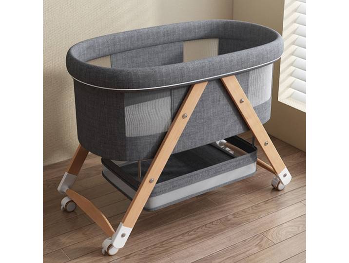 Couffin mobile multifonctionnel en bois pour bébé, shaker pour bébé, lit flexible réglable BB