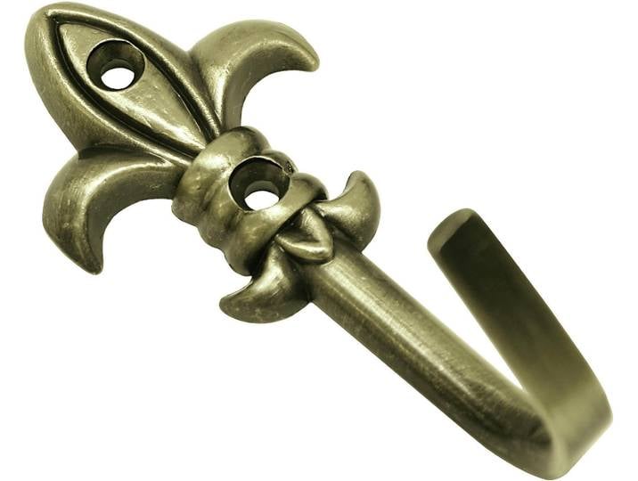 Raffhaken GARDINIA Zierhaken (Raffhaken) Lilie Gr. 1, gold (goldfarben), L:5,5cm, Raffhalter, Raffhaken, zum Raffen und Drapieren