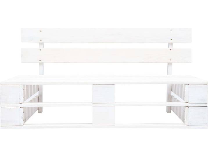 vidaXL Banc de jardin en bois pour palettes blanc