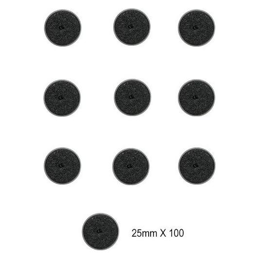 Games Workshop Citadel: x100 25mm Round Bases (Kunststoff) (34365470)