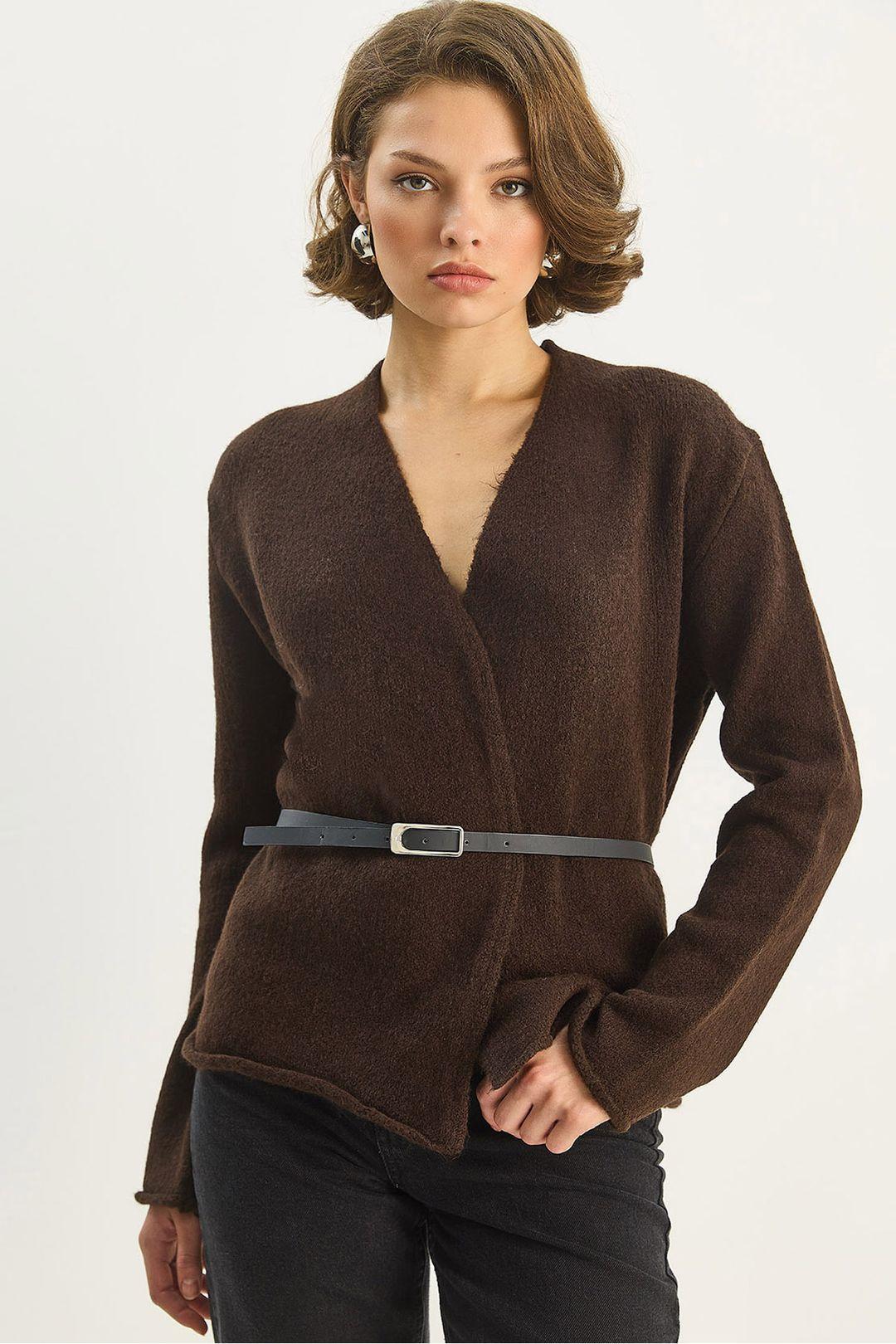 Gürtel-Details Cardigan