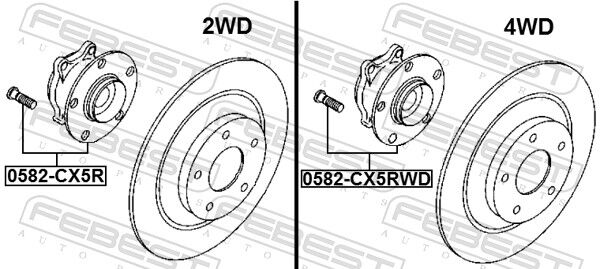 Febest Radnabe 0582-Cx5rwd Hinterachse Für Mazda