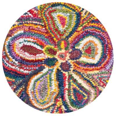 SAFAVIEH Fiesta Shag Jada Abstract Floral Rug