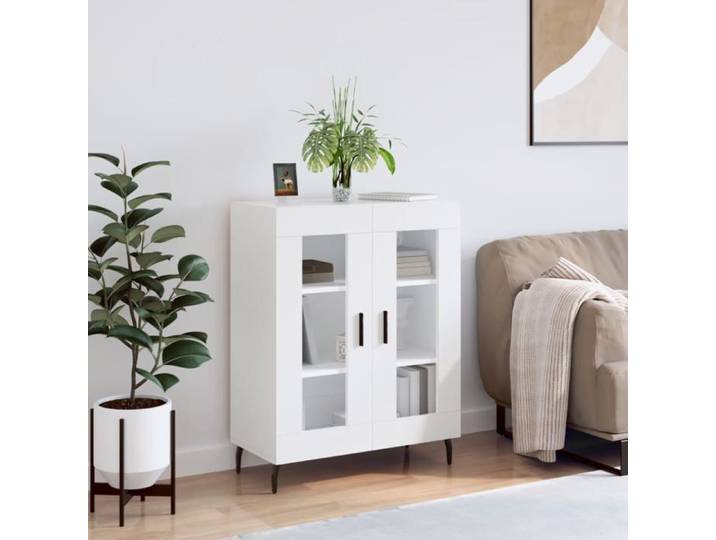 SALE 2025 Meuble bas bahut vaisselier - Buffet blanc 69 5x34x90 cm - bois d'ingénierie 25 94 Kg 4647