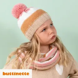 Strickanleitung – Ringelmütze mit Bommel aus Woll Butt Venia