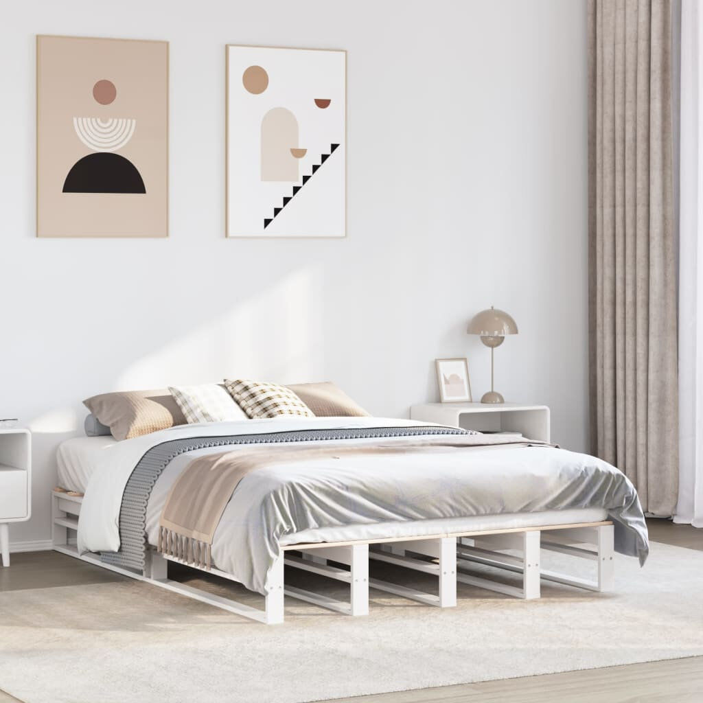 ClassicLiving Conrada Solid Wood Bed Frame White European Kingsize (160 x 200cm)