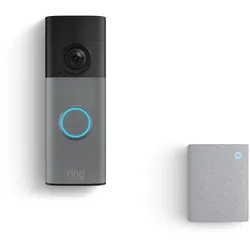 RING Battery Video Doorbell 2 + Chime (3rd Gen) - 2K, Gegensprechfunktion, Türklingel Speckled Gray