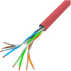 Lanberg LCU5-10CC-0305-R Netzwerkkabel 305 m Cat5e U/UTP (UTP) Rot (U/UTP, CAT5e, 305 m), Netzwerkkabel