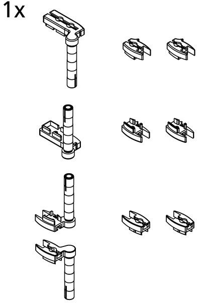 Kermi EBV2001 Set Gelenke, silber, 2533864 2533864