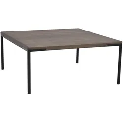 Couchtisch Farrell aus Eiche und Metall, modern, quadratisch, braun, 90x90x40 cm