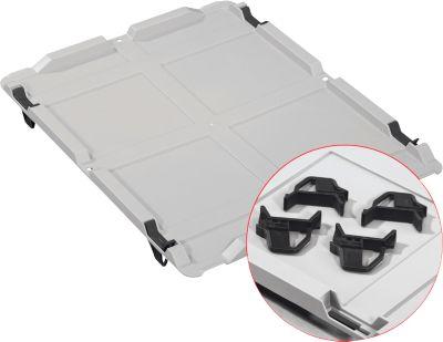 Schäfer Shop Pure Auflagedeckel Serie Economy für Euroboxen 400 x 300 mm, Kunststoff, grau
