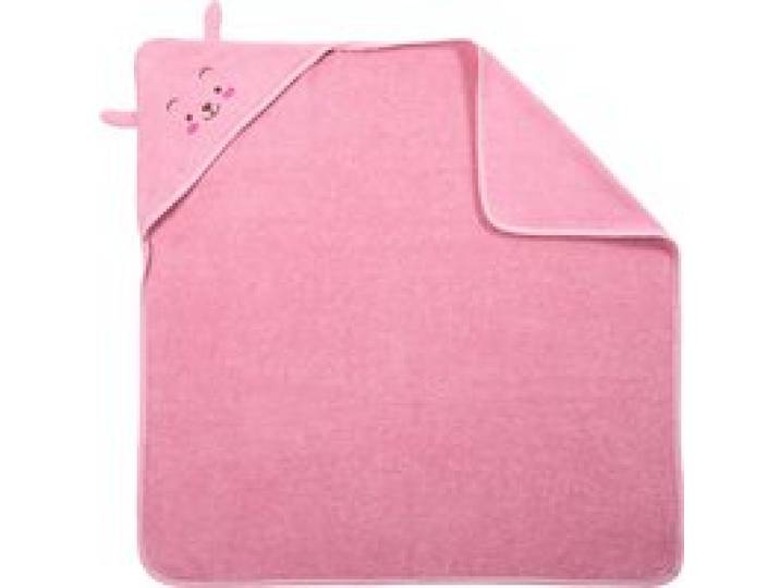 LUPILU® Cape de bain à capuche bébé, 85 x 85 cm (rose)