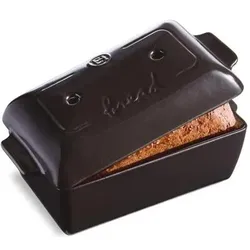 Emile Henry Moule à pain noir 28x15x12cm, Backform, Grau, Schwarz