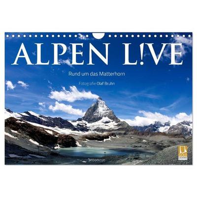 Alpen live - Rund um das Matterhorn (Wandkalender 2027 DIN A4 quer), CALVENDO Monatskalender