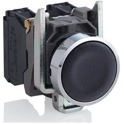 Schneider XB4BA25 Drucktaster 1S1Ö flach schwarz D22mm Metall